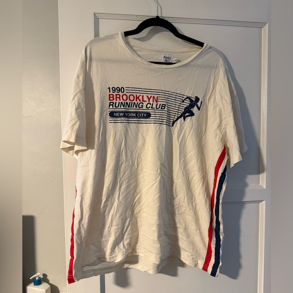Princess Polly Cream Brooklyn Running Club Tee